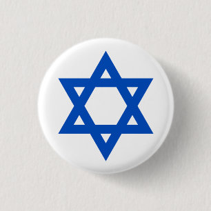 "STAR OF DAVID" RONDE BUTTON 3,2 CM