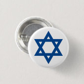 "STAR OF DAVID" RONDE BUTTON 3,2 CM (Voorkant /achterkant)