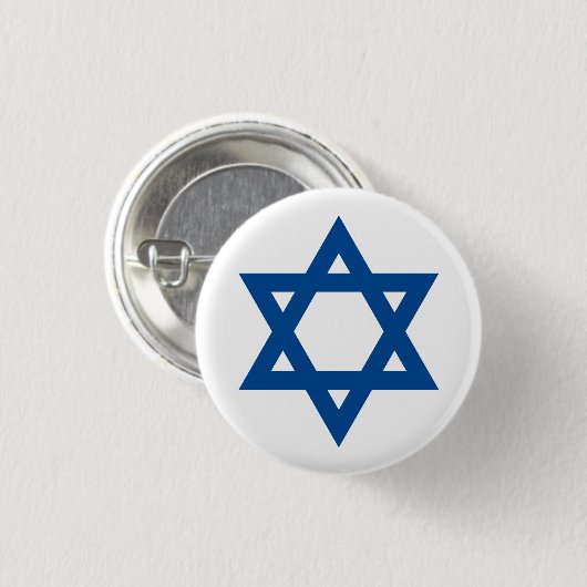 "STAR OF DAVID" RONDE BUTTON 3,2 CM (Voorkant /achterkant)