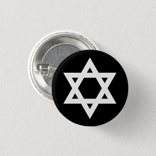 "STAR OF DAVID" RONDE BUTTON 3,2 CM (Voorkant /achterkant)