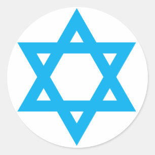 "STAR OF DAVID" RONDE STICKER