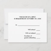 Star of David RSVP Kaarten Rode Stippen Zwart (Achterkant)