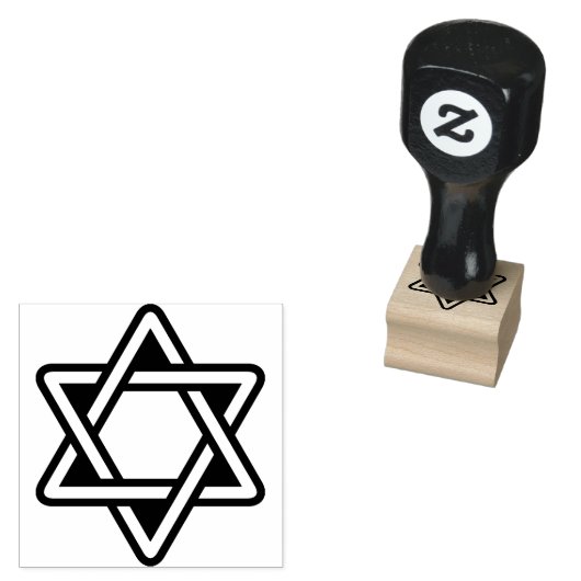 Star of David Rubber Stamp Rubberstempel (Gestempeld)