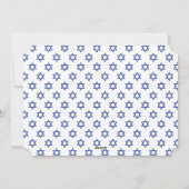 Star of David Shine Bright Chanoeka vakantie blauw Feestdagenkaart (Achterkant)