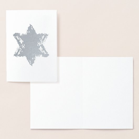 Star of David Silver Foil Ontwerp Blank Kaart (Display)
