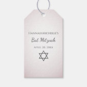 Star of David Simple Pretty Blush Pink Bat Mitzvah Cadeaulabel (Voorkant)