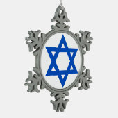 "STAR OF DAVID" TIN SNEEUWVLOK ORNAMENT (Links)