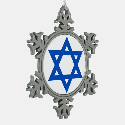 "STAR OF DAVID" TIN SNEEUWVLOK ORNAMENT (Links)