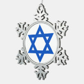 "STAR OF DAVID" TIN SNEEUWVLOK ORNAMENT (Rechts)
