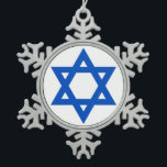 "STAR OF DAVID" TIN SNEEUWVLOK ORNAMENT<br><div class="desc">"STAR OF DAVID"</div>