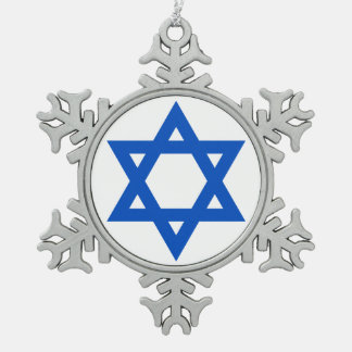 "STAR OF DAVID" TIN SNEEUWVLOK ORNAMENT