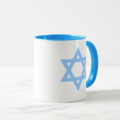 Star of David Viva Israel Coffee Mok (Voorkant rechts)