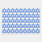 Star of David Wrapping Paper Flat Sheet Set van 3 (Voorkant 3)