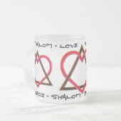 Star of David's Love Matglas Koffiemok (Voorkant links)