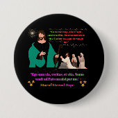 Star of Eternal Hope black Ronde Button 7,6 Cm (Voorkant)