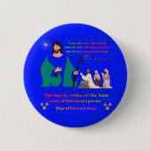 Star of Eternal Hope bright blue Ronde Button 5,7 Cm (Voorkant)