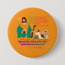 Star of Eternal Hope orange Ronde Button 7,6 Cm