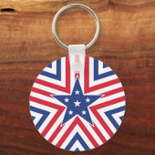 Star of Freedom (Stripe) Sleutelhanger (Voorkant)