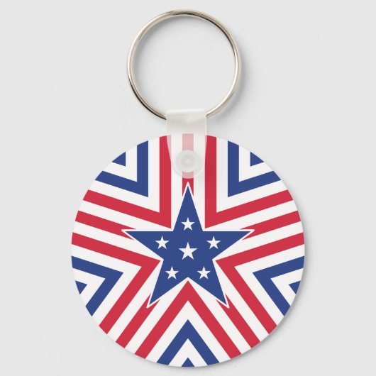 Star of Freedom (Stripe) Sleutelhanger (Achterkant)