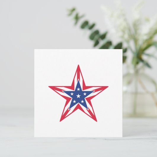 Star of Freedom Wenskaart (Staand voorkant)