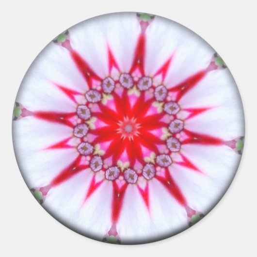 Star of Hope Mandala Ronde Sticker (Voorkant)