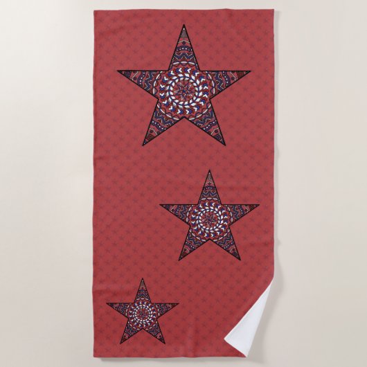 Star of Independence Beach Towel Strandlaken (Voorkant)