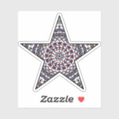 Star of Independence Contour Sticker (Vel)