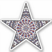 Star of Independence Contour Sticker (Voorkant)