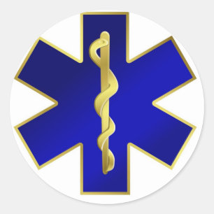 Star of Life-Sticker Ronde Sticker