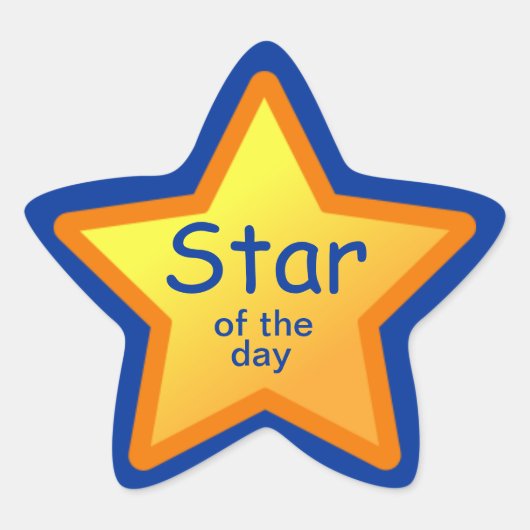 Star of the Day-Stickers voor studenten Ster Sticker (Voorkant)