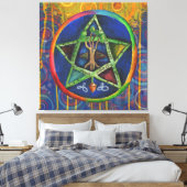 Star of Truth Celtic Canvas Afdruk (Insitu (Slaapkamer))