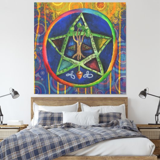 Star of Truth Celtic Canvas Afdruk (Insitu (Slaapkamer))