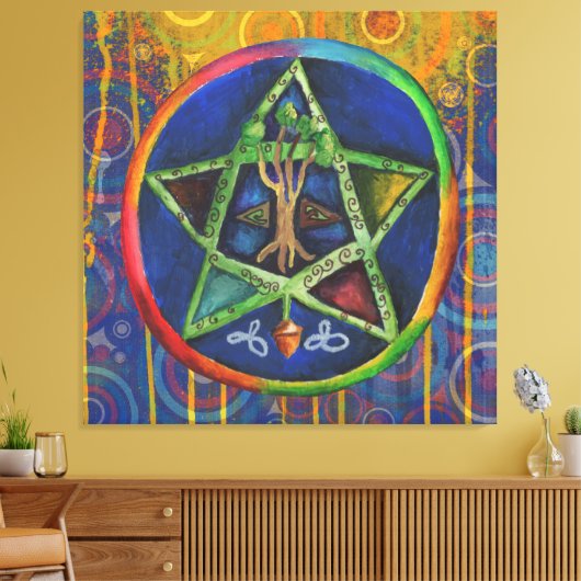 Star of Truth Celtic Canvas Afdruk (Insitu (Woonkamer))