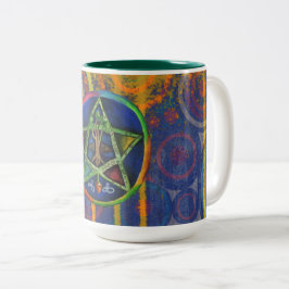 Star of Truth Celtic Tweekleurige Koffiemok