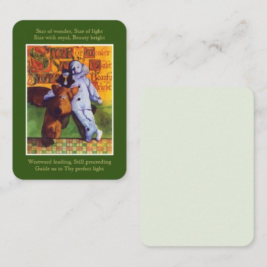 STAR OF WONDER 3.5x2.5 Flat Note-Kaart Notitiekaartje (Voorkant / Achterkant)