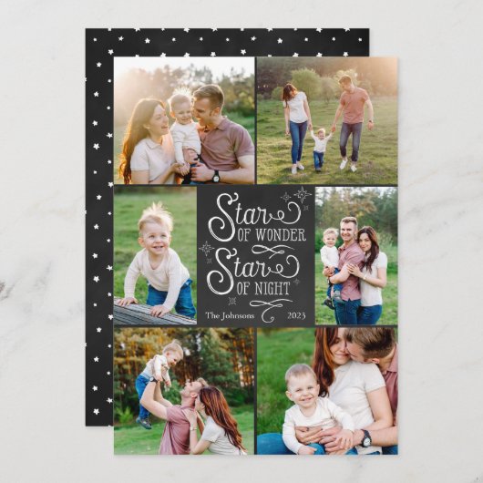 Star of Wonder Christmas Kaarten met zes Afbeeldin (Voorkant / Achterkant)