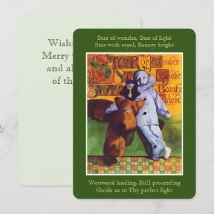 STAR OF WONDER Flat Christmas Note Kaart