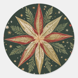 Star of Wonder Floral Ronde Sticker