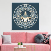 Star of Wonder Geboorteplaats Mandal Canvas Art (Insitu (Woonkamer))