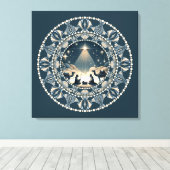 Star of Wonder Geboorteplaats Mandal Canvas Art (Insitu (Houten vloer))