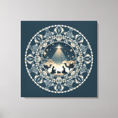 Star of Wonder Geboorteplaats Mandal Canvas Art Afdruk (Voorkant)