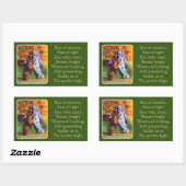 STAR OF WONDER Green Rectangle Stickers (Vel)