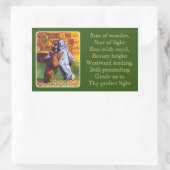STAR OF WONDER Green Rectangle Stickers (Tas)