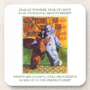 STAR OF WONDER Hard Plastic Onderzetters + Tekst