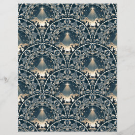 Star of Wonder Mandala Geboorte Art Deco Scallops