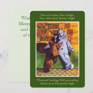 STAR OF WONDER Platte Kerst Kaart