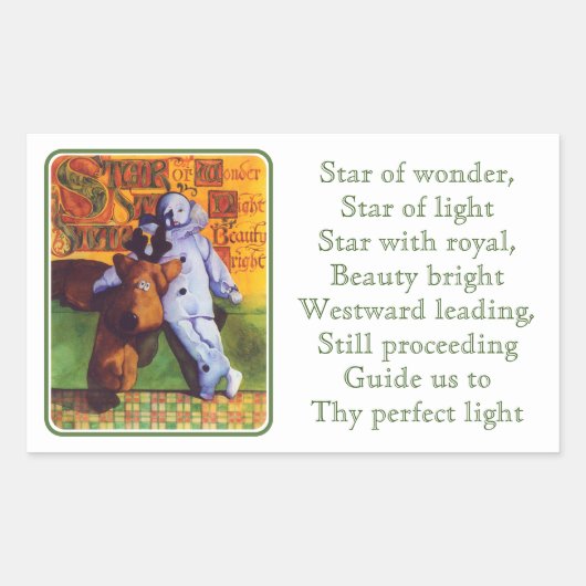 STAR OF WONDER Rechthoek Stickers (Voorkant)