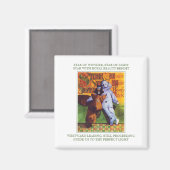 STAR OF WONDER Square Magnet + Tekst (Voorkant / Achterkant)