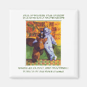 STAR OF WONDER Square Magnet + Tekst (Voorkant)