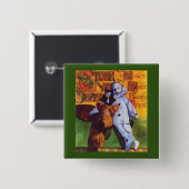 STAR OF WONDER Square Pin Button / Groen (Voorkant /achterkant)